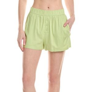 Riot Womens  Marlo Linen-Blend Boxer Short, Green